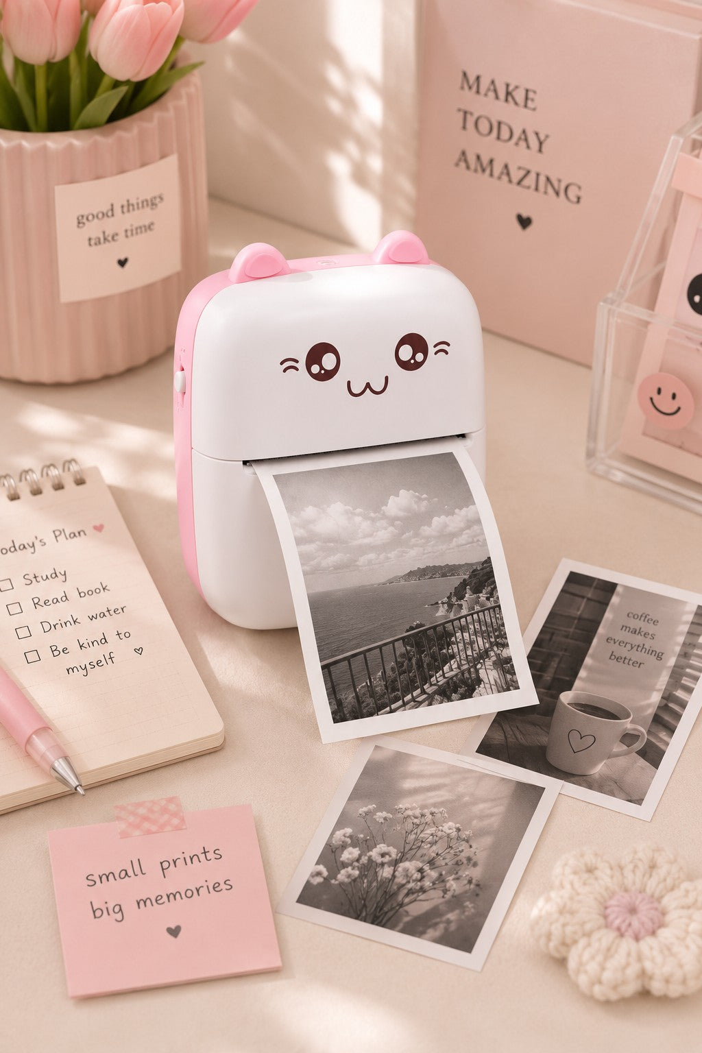 Mini Portable Pocket Thermal Printer – Wireless Receipt & Photo Printer (Random Color)
